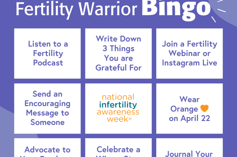 Fertility Warrior Self Care Bingo